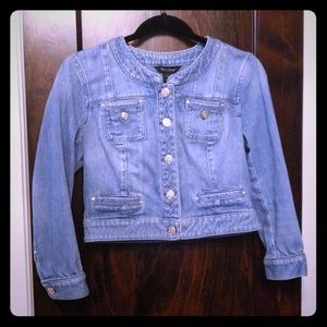 White House Black Market Cripped Jean Jacket